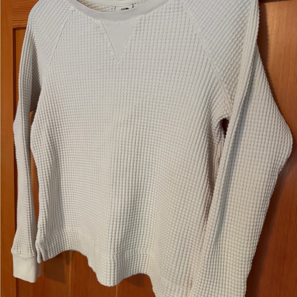 The North Face White Waffle Knit Top